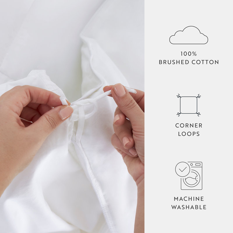 Twin White Cotton Down Alternative Comforter
