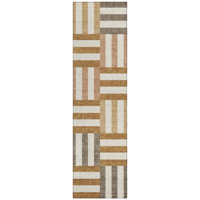 Machine Washable Indoor/Outdoor Aten ACN2332 Geometric Rug