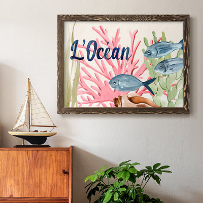 Pastel Mer II - Toile tendue avec châssis rustique