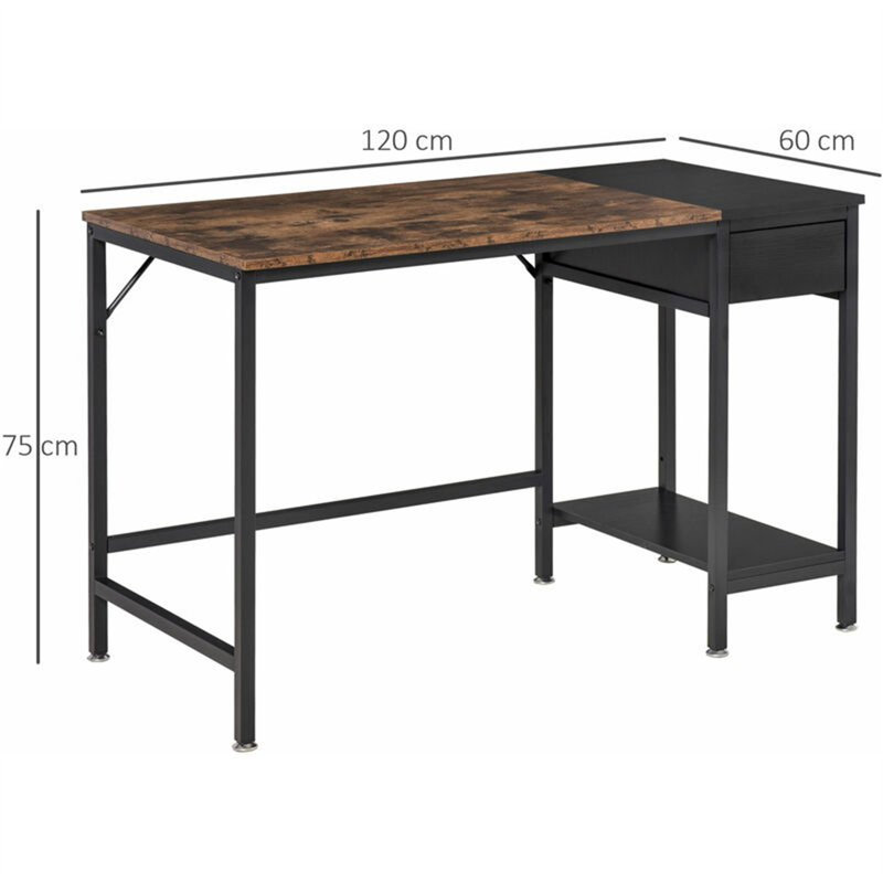 Marronnier Metal Base Computer Desk