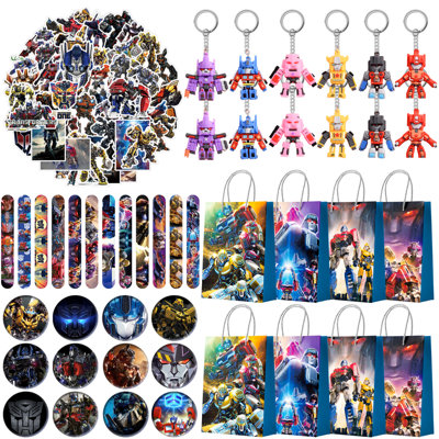 Transformers Party Favors for Kids, 98 pièces Transformers Birthday Party Decorations