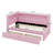 Platform Bed With USB Ports And LED Belt, Upholstered Bed Frame With Trundle, No Box Spring Needed-1007919447-1007919441