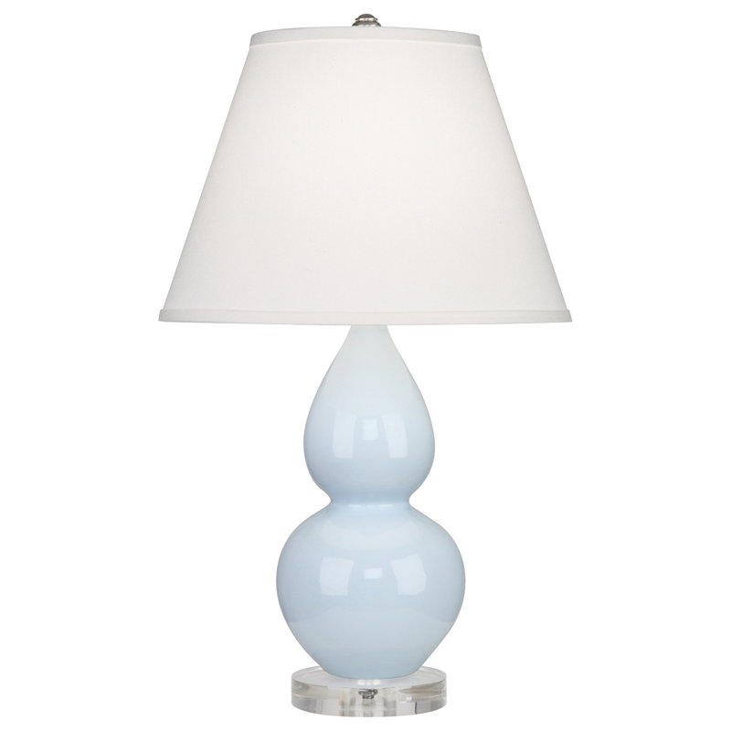 Lampe de table double gourde, Petit, Baby Blue, Lucite