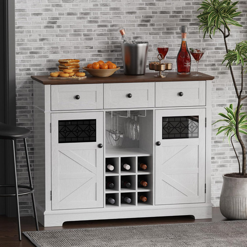 Buffet 47 po avec rangement 3 tiroirs