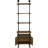 Rustic Side With Oak And Black And Two-door Compartment + Brown Spacious Storage Stable Frame