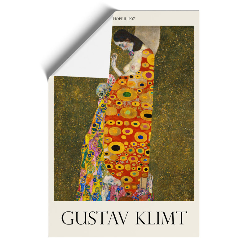 Hope Ii by Gustav Klimt - No Frame Painting, 59cm H x 42cm W x 0.1cm D