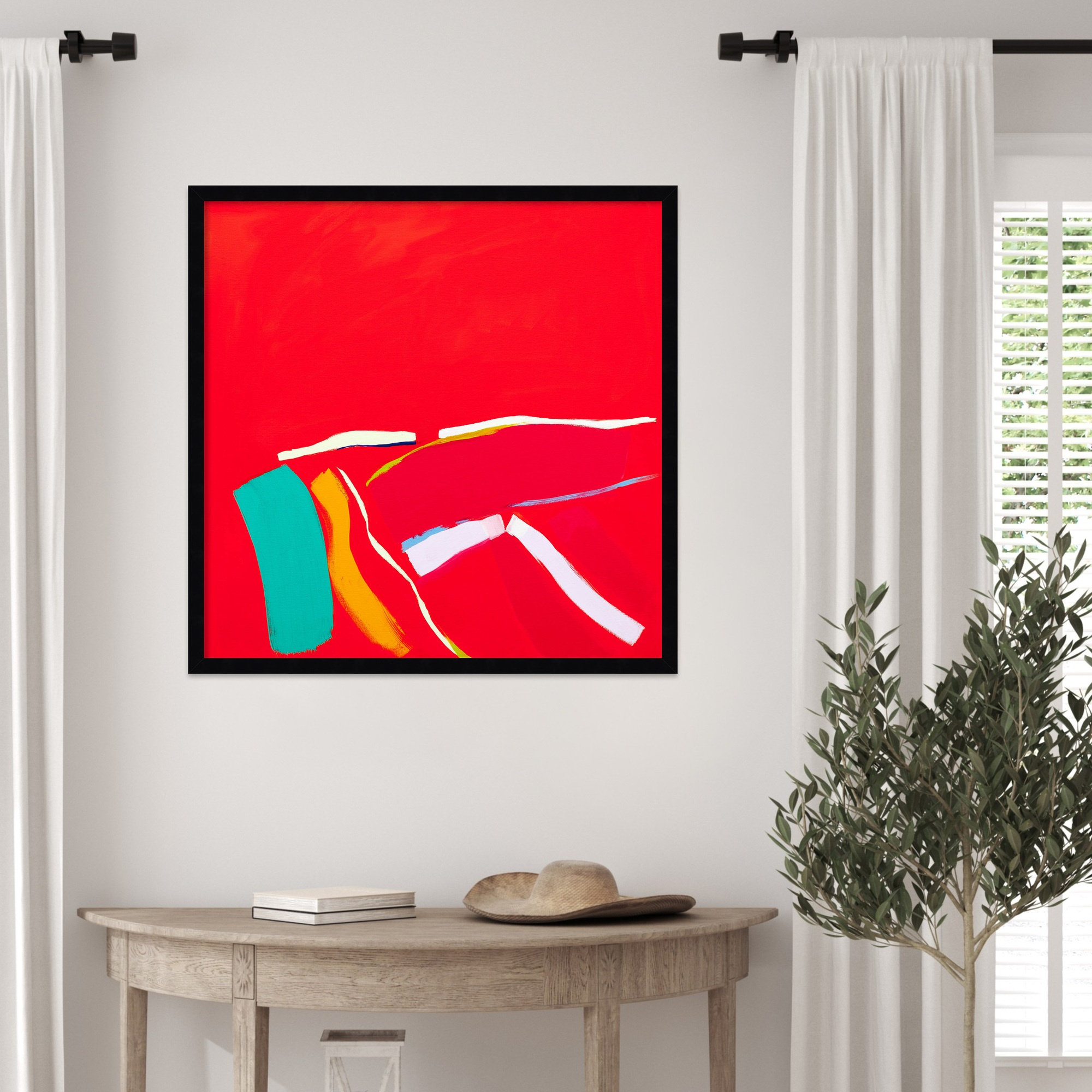 Passion by Angie Kenber Wood Framed Wall Art Print, 25" H x 25" W, Black