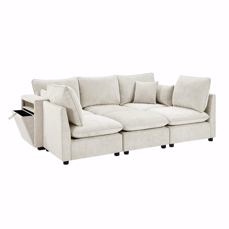 Canapé modulaire Modern, Chenille beige