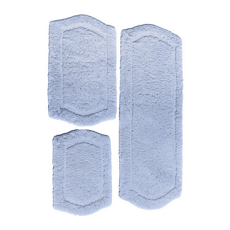 Florac Non-Slip Bath Rug, Dusty Blue