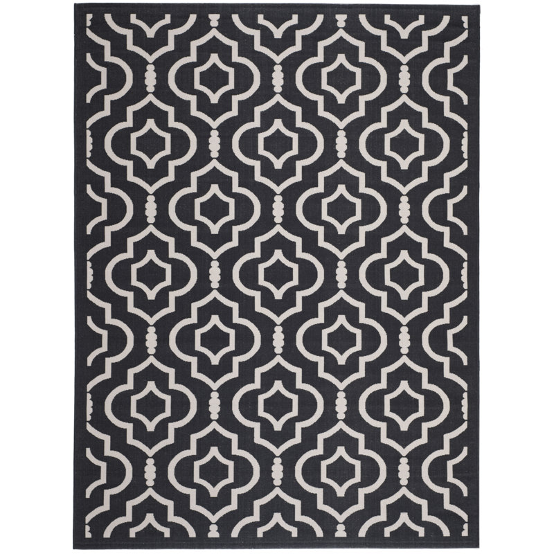 Mandel Geometric Hand Woven Indoor / Outdoor Area Rug, Rectangle 160 x 231 cm