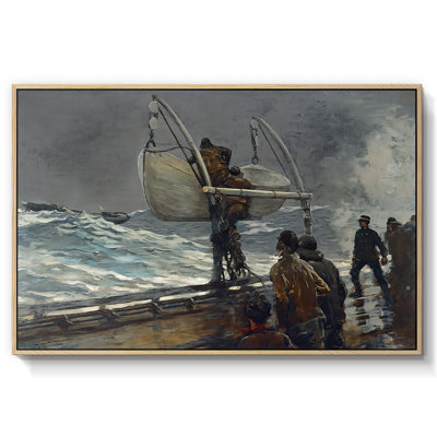 Le signal de détresse, c. 1896 - Toile tendue avec châssis Winslow Homer