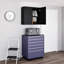 Armoire de rangement Waco de 32 po de largeur avec 1 tablette réglable, garage, armoire de salle de bain, garde-manger, P 12 po x l 32 po x H 30 po, noir-1576498574