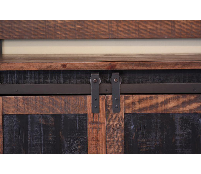 Dodge Solid Wood Kitchen Island, Black