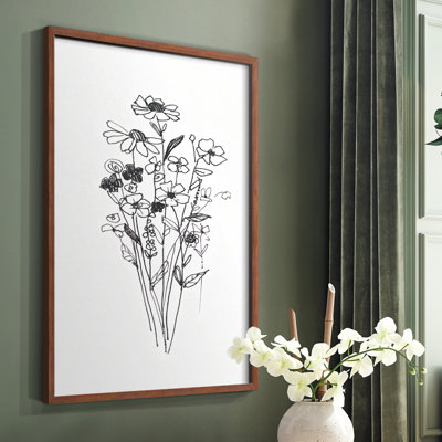 Farmhouse Plants II, reproduction encadrée - bois massif