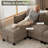Esai 112" Modern 6 Seat Upholstered Chenille U Shaped Sectional Sofa with Two Storage Ottomans-622792682