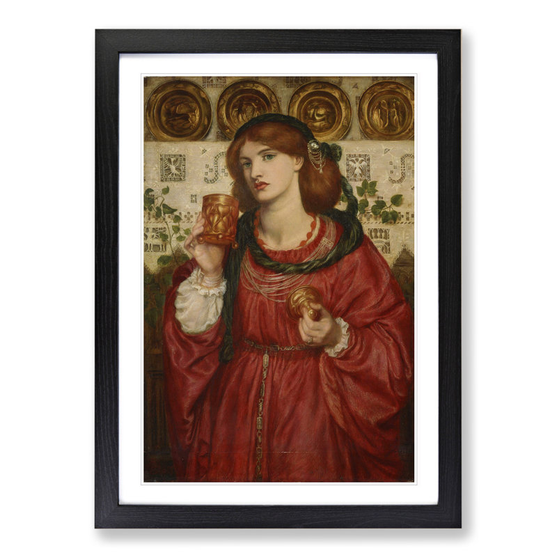 The Loving Cup by Dante Gabriel Rossetti - Picture Frame Painting, Black Framed, 36cm H x 27cm W x 2cm D