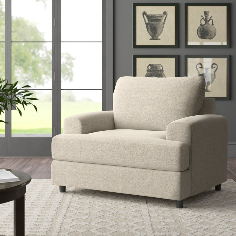Aneysa Upholstered Accent Chair, Stone, Brown