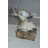 Horse on Crystal Stone mounted on Marble by Vidal -  Size: 4"L x 9"W x 10"H.