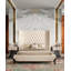King Tufted Upholstered Low Profile Standard Bed