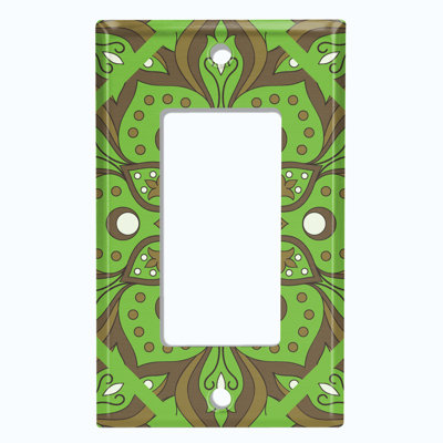 Patterned 1 - Gang Rocker Standard Wall Plate