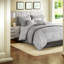 Ensemble de literie pour grand lit élégant, jacquard en polyester, décoration intérieure moderne