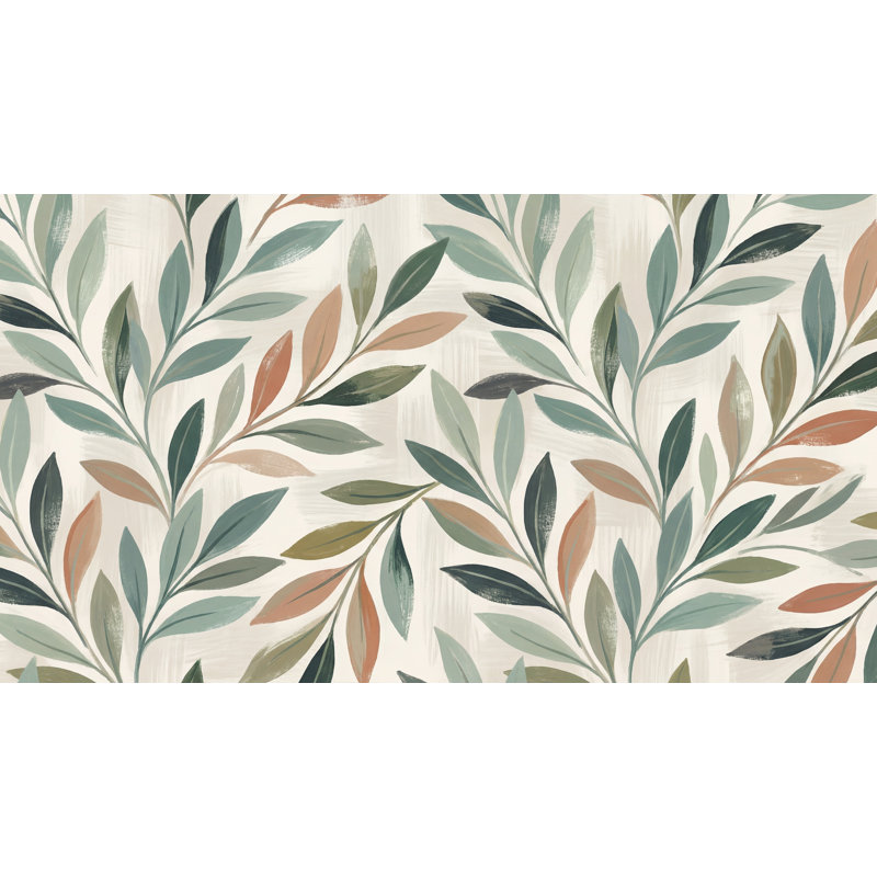 Papier peint feuille Shades Of Green, 140" x 108", Peler et coller