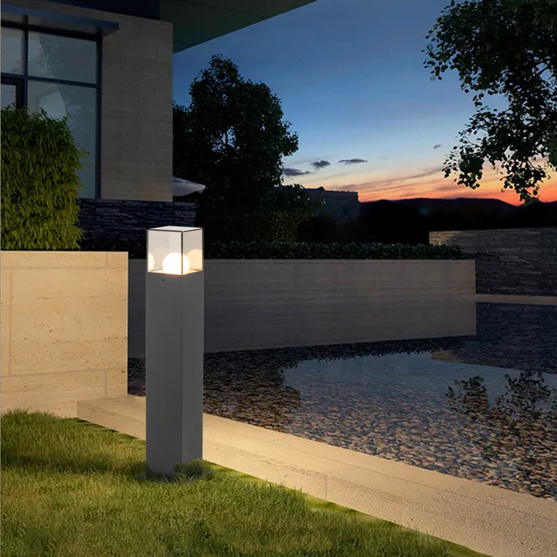 Éclairage d'extérieur de jardin avec lanterne, Noir, H 32 po x l 5 po x P 5 po