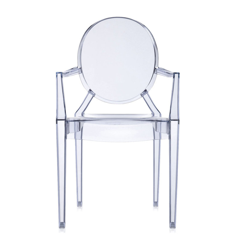 Louis Ghost Outdoor Dining Armchair, Light Blue