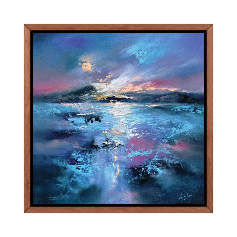 «Nightfall» par Christopher Lyter, reproduction d'art, Toile avec cadre en bois classique, H 18 po x l 18 po x P 1,5 po