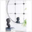Miroir mural rond en verre antique de style décoratif pour décoration de salle de bain