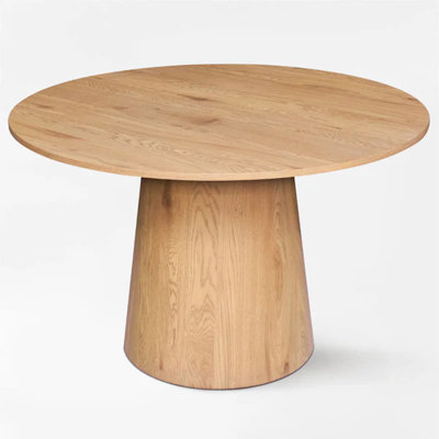 Table de salle à manger ronde en bois avec base Petesral