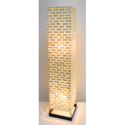 39'' Black Column Floor Lamp