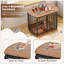 Table de bout moderne en bois pour cage avec deux portes, chenil d'intérieur durable et élégant pour petits et moyens chiens-116521504