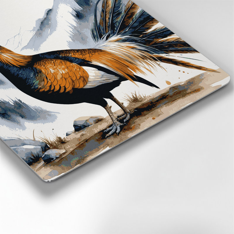 Faune, art mural blanc en métal Himalayan, H 12 po x l 12 po