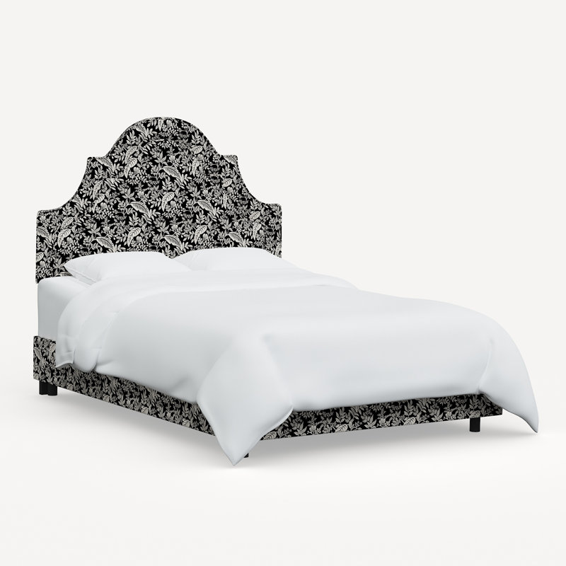 Rifle Paper Co. x Cloth & Company Marion Bed, Rpc Canopy Black & Cream Linen, Queen