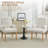 Tufted Upholstered High Back Dining Armchair, Linen-1544929036