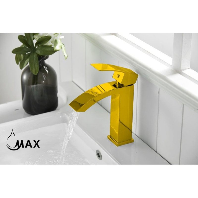 Robinet de salle de bain à un trou, Or