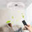 20" Luxury Double Ring LED Ceiling Fan With Light – Modern Flush Mount Design, Hidden Blades, Dimmable Lighting & Remote Control, Low Profile Silent Fan For Bedroom, Living Room-1793429389