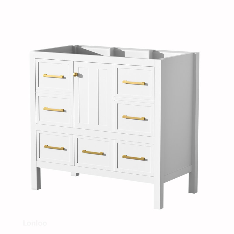 High-Quality Freestanding Bathroom Vanity with Abundant Storage and Soft-Closing Mechanism, Black