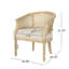 Chaise d'appoint en bois d'hévéa beige naturel-93363568