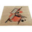 Suprematist Hand Woven Wool Area Rug-67664735