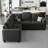 Shavera 84.2" W Velvet Modular Sleeper Sectional with Reversible Chaise -369943522