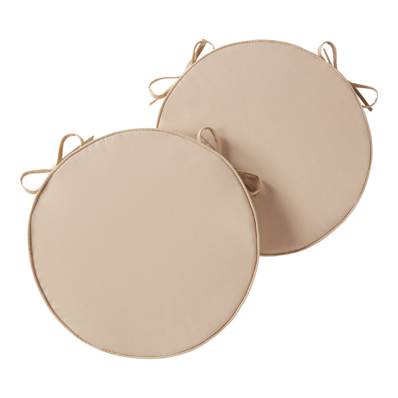 Outdoor Round Dining Chair Seat Pad, Stone