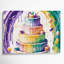 Desserts arc-en-ciel, art mural sur toile beige-1201810241