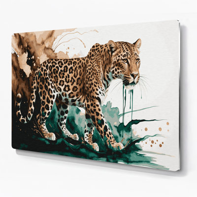 «Big Cats Javan», art mural gris en métal