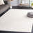 Autin Solid Color Machine Woven Polyester Area Rug in Ivory-1446599443