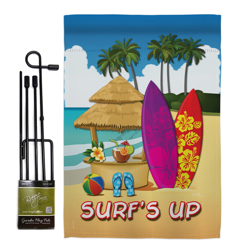 Double Sided 18.5'' H x 13'' W Polyester Flag Set