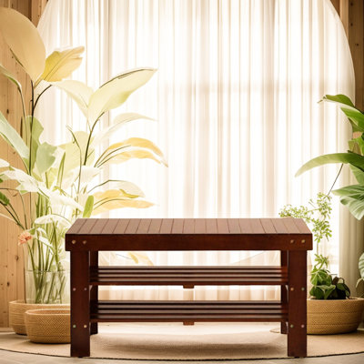 Cherry Shoe Storage Unit - Strong, 19.84 Lb Package Weight Finish Seat 17.9"H Product Height
