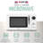 Haden 700 Watt 0.7 Cubic Foot Microwave Oven with Digital Controls, Ivory/Chrome-116985237