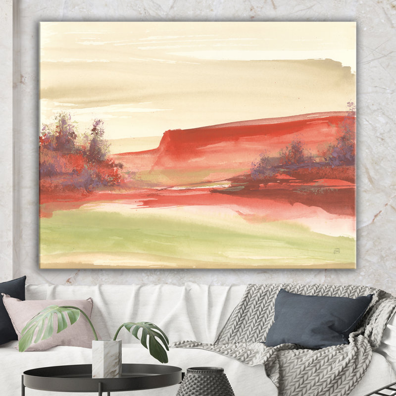 Red Rock III - reproduction d'art sur toile tendue, H 12 po x l 20 po x p 1 po